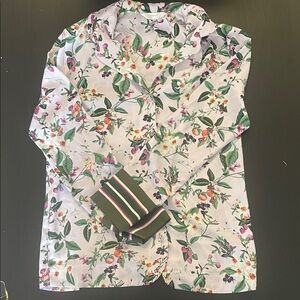 Floral Print Satin Pajama Set